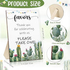 Mtlee 36 Sets Baby Shower Favors for Guest, Succulent Candle Bulk, Cactus - Image 2