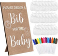 Panitay 43 Pcs Baby Shower Games Design a Bib, 12 Markers, Classic Style by Panitay
