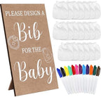 Panitay 43 Pcs Baby Shower Games Design a Bib, 12 Markers, Classic Style by Panitay