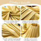 20x10ft Gold Backdrop Curtains Wedding Party Glitter Sequin Curtain Backdrop Fabric Shimmer Drapes Backdrop Bridal Baby Shower Birthday Christmas Photoshoot Background Photography 5x10FT，4 Panels - Image 3