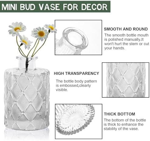 Arme Glass Bud vases in Bulk，Small Glass Flower Vase for Centerpieces 45Pcs - Image 4