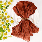 Cupuamon 100 Pack Cheesecloth Napkins 20x20 Inch Dinner Table Napkins Boho Washable Rustic Gauze Napkins Bulk for Wedding Bridal Baby Shower Party Decor (Terracotta) - Image 6