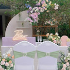 Sage Green Chair Sashes 60 Pack Spandex Sage Green Sashes for Chairs Stretch Chair Sashes Clearance with Heart Buckle Slider for Wedding Banquet Party Decorations - Image 7