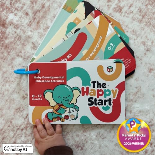 Happy Start Award-Winning Activity Cards, Baby Milestone Cards, 0-12 Months - Image 2