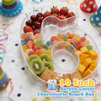 Ledido Reusable 10'' Fillable Acrylic Charcuterie Board Box Number 60 - Image 2