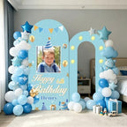6FT 6.6FT Custom Foam Arch Backdrop Board with Stand, Personalized Foam Arch Backdrop Board with Name Photo, Birthday Party Ceremony Indoor Outdoor Use Decor for Him Men - Image 2