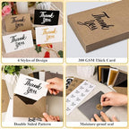 600 PCS Thank You Cards with Envelopes Matching Stickers Thank You Notes Bulk 4x6 Inch Minimalistic Design for Business Baby Shower Wedding Small Business Graduation Bridal Shower Funeral Mixed - Image 3