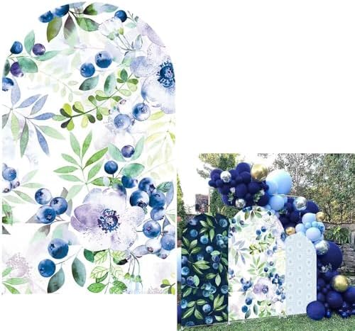 Blueberry Arch Backdrop Cover for Birthday Baby Shower Wedding Party Decoration,Elastic Fabric Background (Width=48"(120cm),Height=85"(210cm),GUS-Arch-GX-897) by AOSTO