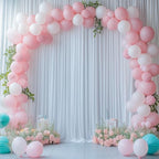 30ft x 15ft White Backdrop Curtains for Wedding Parties, Wrinkle Free Silky Polyester 6 Panels 15 ft Long Photo Backdrop Drapes Back Drop Cloth Drapery for Birthday Photography Background Curtain - Image 4