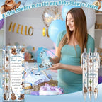 289 Pieces Cowboy Baby Shower Favors for Guest A Little Cowboy is On the Way Ballpoint Pens and Keychains Gifts Bulk Retractable Baby Shower Pens Gender Reveal Greeting Cards Souvenirs Prizes - Image 5