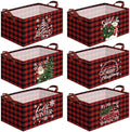 CHENGU 6 Pack Christmas Storage Bin Collapsible Christmas Baskets for Gifts by CHENGU