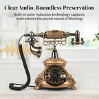 Retro Audio Guest Book Wedding Phone, FESTRING Audio Guestbook, Golden - Image 3