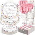 Dandat 350 Pcs Baby Shower Set, Wildflower, Pink by Dandat