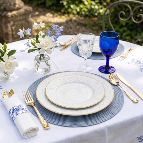 Supernal 60 Pack Pre Rolled Gold Plastic Silverware Set for Wedding Party - Image 5