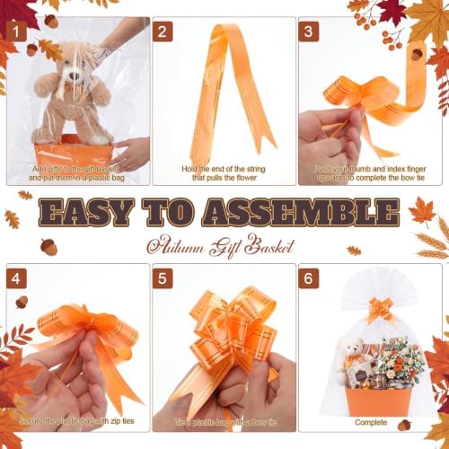Funnymoom 24 Pack Orange Fall Thanksgiving Basket For Gifts Empty Bulk - Image 4
