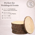 Set of (10) 13-14 inch Wood Slices for centerpieces! Wood Slice centerpieces, Wood Rounds, Tree Slices, Wood Plate Chargers (13-14 inch) - Image 2