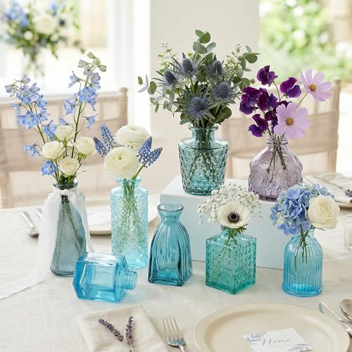 30 Pcs Blue Bud Vases Set,Baby Shower Decorations, Wedding Table Decor - Image 6