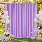 Lavender/Light Purple Backdrop Curtains 20ftx10ft Polyester Photo Drapes - Image 2
