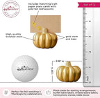 Kate Aspen 12pcs Fall Decor Gold Pumpkin Place Card Holder, Place Settings, Perfect for Thanksgiving Table Decor, Fall Themed Weddings, Bridal Brunches (Place Cards Included) - Image 6