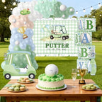 Golf Baby Shower Decorations - A Little Putter Is On The Way Backdrop with Golf Party Balloon Garland and BABY Boxes, All-in-One Party Set for Birthday Gender Reveal - Image 6