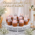 Wenqik 18 Inch White Cake Stand Metal Round with Cutter Spatula, Classic - Image 5
