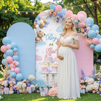 Lumina 3 Pcs Bear Arch Cover Gender Reveal Backdrop Pink Blue - Image 6