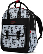 Disney Diaper Bag Backpack with Changing Pad Mickey Mouse – 16” Nylon Baby Bag for Parents, Insulated Bottle Holders, Multiple Storage Pockets by Disney