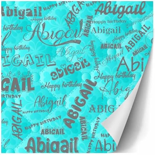 AOFUN Custom Name Gift Bags For Adults - Mens Birthday Wrapping Paper 3 Rolls 58" x 23" - Image 3