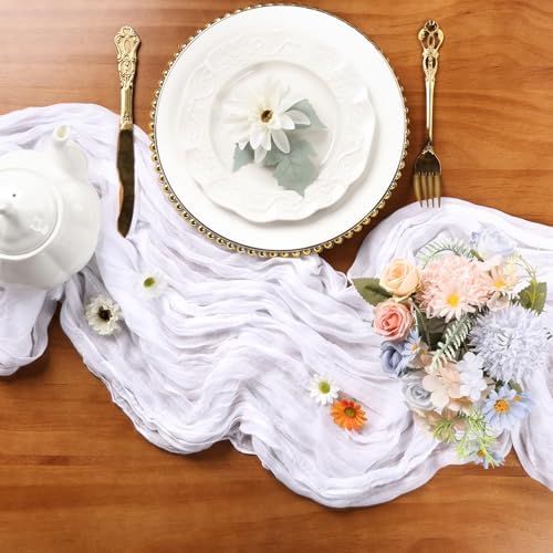12 Pack White Cheesecloth Table Runner 10Ft 23 x 120 Inch - Image 3