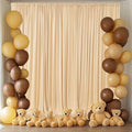 20ft x 10ft Wrinkle Free Champagne Backdrop Curtains for Parties Weddings, Thick Silky Polyester Fabric Photo Backdrop Drapes, 4 Panels 5X 10 ft Background Cloth for Birthday Baby Shower Photography by Nobed+HHT