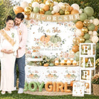 Fall Pumpkin Gender Reveal Decoration,Autumn Gender Reveal Party Supplies - Image 2