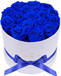 Prifroti 17 Flowers in a Luxury Suede Box, Birthday Gifts for Women, Preserved Flowers, Mothers Day Roses Gift for Mom, Royal Blue by Prifroti