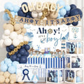 Party Inspo Ahoy It’s a Boy Baby Shower Decorations for Boy – 133 PCs Nautical Theme Party Supplies with Backdrop, Balloon Garland, Banner, Tablecloth, Poster, Cake Topper, Sash and Badges by Unknown