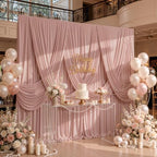 10 ft x 20 ft Dusty Pink Backdrop Curtains for Parties, Wrinkle Free Dusty Pink Photography Backdrop Drapes for Wedding Boys Birthday Baby Shower Bridal Shower Party - Image 3