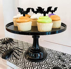 11-Inch Black Melamine Cake Stand Pedestal Reusable Dessert Cupcake Display - Image 4