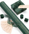Vitalizart Green Textured Wrapping Paper Set 30" Organza Ribbon & Gift Tags by Vitalizart