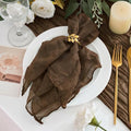 50 Pack Cheesecloth Napkins 20"x20" Brown Gauze Boho Bulk Napkins by Xiomot