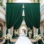 10ft×15ft Forest Green Backdrop Curtain for Wedding Parties - Image 2