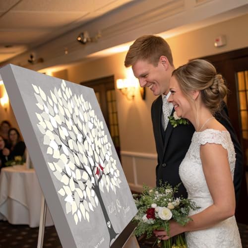 MuralMax Personalized Wedding Signing Tree Canvas Guest Book Wall Art - Image 2