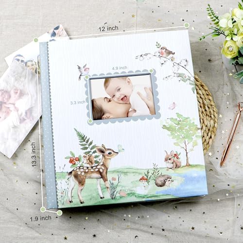 Holoary Baby Photo Album 4x6 500 Photos, Newborn Baby Keepsake Gifts for Baby Boy/Girl and New Parents, Woodland Animals Design Baby Photo Albums - Image 2