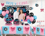 Xynic 145pcs Burnouts or Bows Gender Reveal Decorations, Serves 20 - Image 3
