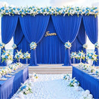 50ft x 10ft Wrinkle Free Royal Blue Wedding Backdrop Curtains for Party Bridal Shower Reception Decorations Royal Blue Fabric Curtain Backdrops Drapes for Photography Baby Shower Birthday Background - Image 3