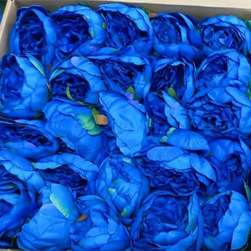 50Pcs Peonies Artificial Flowers Bulk, 4’’ Navy Blue - Image 7