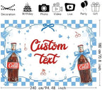 MEHOFOND 8x6ft Custom She's Ready to Pop Baby Shower Banner Backdrop Blue Coquette Shes Ready to Pop Baby Shower Decorations Gender Reveal Cake Smash Photo Booth Props - Image 2