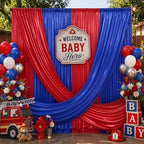 20×10 ft Circus Sequin Backdrop Curtain-Red Royal Blue Drapes for Backdrop - Image 3