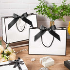 Locmeo 20 Sets Large Black and White Gift Bags with Thank You Tags - Image 4