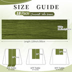 18 Pack Olive Green Cheesecloth Table Runner 21.5x120 Inch,Semi Sheer Boho Gauze Cheese Cloth Fabric Table Runners 10 FT Long for Wedding Party Baby Shower Birthday Home Decor - Image 3