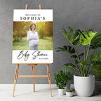 Andaz Press 16"x20" Personalized Canvas Baby Shower Welcome Sign, Custom Photo Modern Classic Gender Neutral Large Welcome Baby Shower Sign for Easel Stand, Baby Shower Decorations - Image 2
