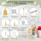 6 Sets Baby Shower Games Prize Pack – Winners Prize Set with Bamboo Cheese Board Set, Thank You Card and Gift Bags for Fun Baby Shower Game Gifts, Wedding & Bachelorette Party Favors - Image 4