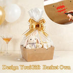 24 Pcs Basket for Gifts Empty Kraft Empty Gifts Baskets with Handle - Image 3
